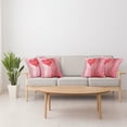 thumbnail image 4 of Ambesonne Love Throw Pillow Cover 4 Pack, Heart on Wooden Board, 20", Red Pink, 4 of 5