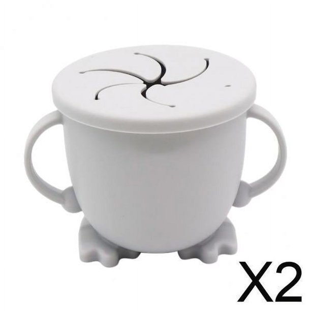 Tazón de refrigerio para comedero,Tazón de silicona para refrigerios para bebés con asas,Tazón de alimentación de aprendizaje para bebés de 150 ml,Tazas de refrigerios de silicona de