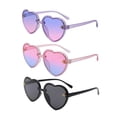 thumbnail image 4 of Gafas de sol en forma de corazón perfecl para niños portátiles ligeras azul violeta negro, 4 of 8