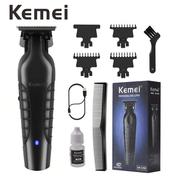 Kemei Kemei KM-2299 Professional Hair Clipper Cordless Electric Trimmer USB Charging Beard Trimmer T-Blade Professional Beard Trimmer For Home And Salon Use Ideal Holiday Gift