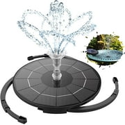 AISITIN 3.5W DIY Solar Fountain Pump for Water Feature Outdoor Solar Bird Bath Fountain Pump with Multiple Nozzles, Solar Powered Water Floating Fountain for Garden, Ponds, Fish Tank and Aquarium