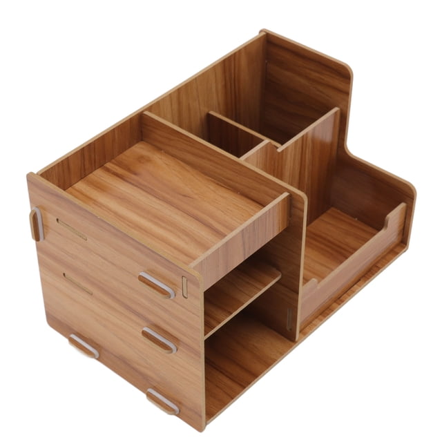 Estante Organizador De Escritorio De Madera, Caja De Almacenamiento De Mesa Que Ahorra Espacio Para Bolígrafos Para La Oficina Para La Escuela ANGGREK Otros