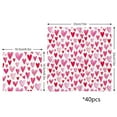 thumbnail image 3 of Decoración Del Día de San Valentín Servilletas de Papel Del Corazón 16,5 cm 40 Piezas Rosa, Decoraciones de Fiesta Del Día de San Valentín para el Arreglo de la Mesa de la Cena de la Pareja Desechable, 3 of 7