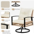 thumbnail image 2 of VINGLI 3 Pieces Outdoor Swivel Rocker Patio Chairs, Wicker Patio Bistro Set with 2 Rocking Chairs and 1 Coffee Table, Patio Furniture Set with Thickened Cushions for Porch Backyard Poolside, 2 of 9