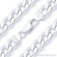 thumbnail image 1 of 13mm Cuban / Curb Link Italian Chain Necklace in Solid .925 Sterling Silver, 1 of 2