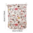 thumbnail image 2 of Patterned Linen Laundry Hamper Without Lid Large Open Top Dirty Stylish and Breathable Fabric for Bedroom or Bathroom Easy and Durable Design, 2 of 5