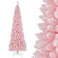 thumbnail image 2 of Costway 8 FT Artificial Pink Christmas Tree with 1000 Branch Tips Folding Metal Stand, 2 of 10