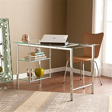 UPC: 0037732085296 | SEI Oslo Chrome/Glass Desk-Material:5mm/6mm Tempered Glass w/ .125  bevel Size:47.25 W x 23.75 L x 29.25 H