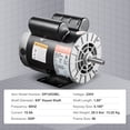 thumbnail image 6 of 3HP Air Compressor Electric Motor 230V 15.5A 3450RPM 56 Frame CW/CCW Rotation, 6 of 10