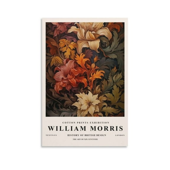 William Morris Print Painting (74) Picture Print Wall Art Poster Painting Canvas Posters Artworks Gift Room Aesthetic 12x18inch(30x45cm)