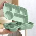 thumbnail image 4 of 5-compartment Divided Plates, Plastic Tray Dinnerware with Stackable Design for Easy Storage, Wave and Dishwasher Safe for Family Dinners, Parties, and Outdoor Use,Vsgery, 4 of 9