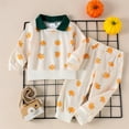 thumbnail image 4 of EnJoCho Toddler Baby Girl Hallow-een Outfits Cute Print Crew Neck Long Sleeve Sweatshirt Elastic Waist Pants 2-Piece Set Cozy Fall 𝖢ostume, 4 of 9