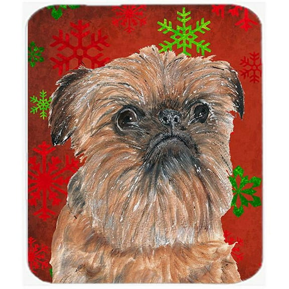Carolines Treasures  Brussels Griffon Red Snowflake Christmas Mouse Pad