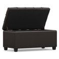 thumbnail image 4 of Sienna 34" Transitional Rectangle Ottoman Bench in Tanners Brown Faux Leather, 4 of 12