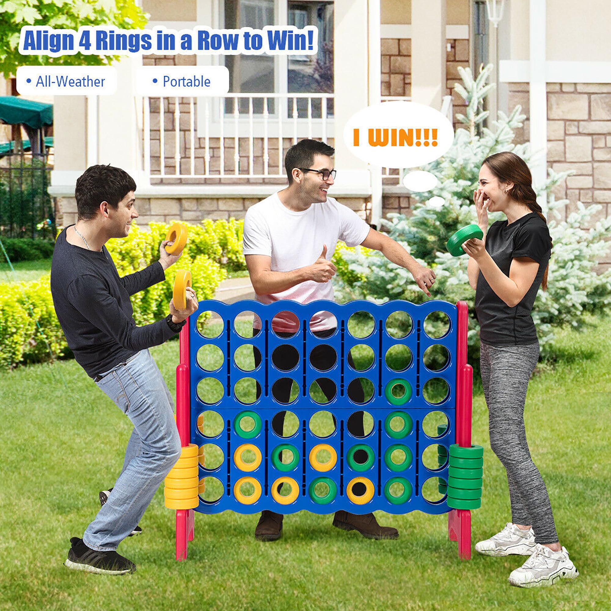 Costway Jumbo 4-to-Score 4 in A Row Giant Game Set for