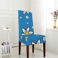thumbnail image 4 of Dining Chair Covers,Edelweiss On Blue Soft Stretch Removable Washable Dining Chair Protector Seat Slipcover for Home, Party, Dining Room, 4 of 8
