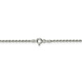 thumbnail image 3 of 925 Sterling Silver Diamond Cut 1.70mm Solid Rope Chain w/ Lobster Clasp - 18", 3 of 5