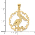 thumbnail image 3 of FJC Finejewelers 14k Yellow Gold Pelican In Circle Charm, 3 of 4