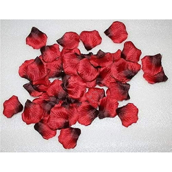 Magik 1000~5000 pieces Silk Flower Rose Petals Wedding Party Pasty Tabel Decorations, Various Choices (1000, Red & Black)