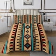 thumbnail image 1 of Western Quilt Set Geometric Aztec Bedspread Set King,Southwestern Coverlet Set Geometry Diamond Quilted,Retro Exotic Stripes Western Home Decor, 1 of 3