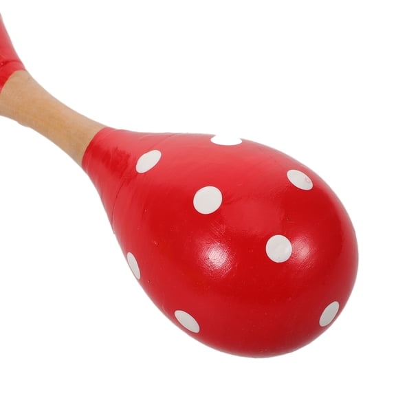 SEWCHICS 2-Pack Wooden Dual-Headed Maracas for Kids, Assorted Colors, Handheld Musical Toy for Motor Skills & Auditory Development