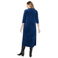thumbnail image 2 of Woman Within Plus Size Pintuck Velour Dress, 2 of 6