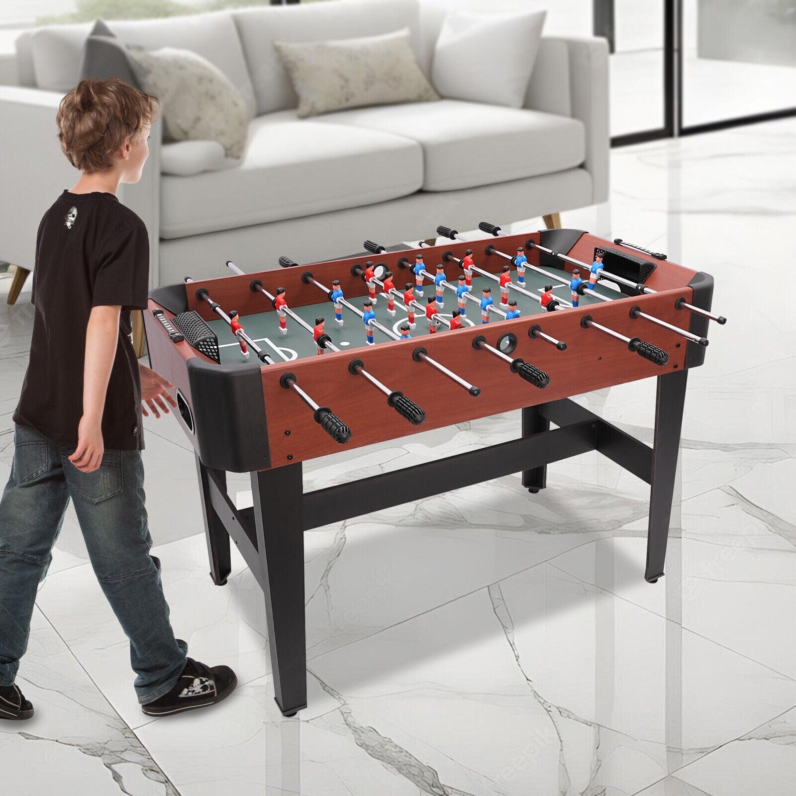 8 Rods Foosball Table for Adults, Modern Soccer Table Game Foosball Game Table for Home, Arcade Game Room 47 Inch Competition Sized