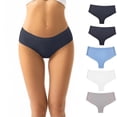thumbnail image 2 of Umfun Seamless Low Rise Bikini Panties for Women - Soft Breathable Stretch Underwear with Geometric Side Panels for No Show Lines & Daily Comfort, 2 of 8