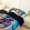 thumbnail image 4 of Castle Fairy Motocross Style Dirt Bike Twin Comforter Sets 3-Piece for Boys, Checkered Flag Art Bedding Set for Bedroom, Orange Blue,Black Reversible, 4 of 6