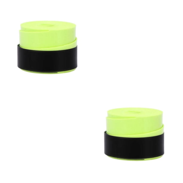 Sonducket Cinta de agarre de tenis y bádminton de PU: raqueta de bádminton de larga duración de secado rápido sobre R amarillo fluorescente R Amarillo fluorescente 2Conjunto