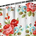 thumbnail image 4 of Waterproof Pioneer Shower Curtain 36x72 Inch Polyester Unique Colorful Floral Shower Curtain for Bathroom Hotel Home Decor with 7 Plastic Hooks, 4 of 5