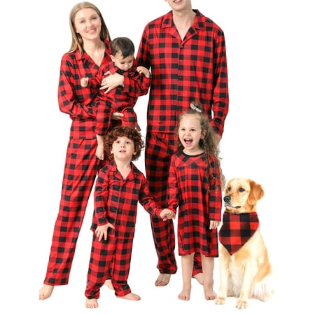 

Christmas Matching Pajamas for Adult Baby Kids Teens and The Dog