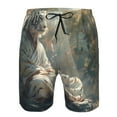 thumbnail image 3 of Logiee Forest Meditating White Tiger Print Mens Swim Trunks Quick Dry Board Shorts,Breathable Hawaii Beach Shorts Swimwear Bathing Suits-3X-Large, 3 of 6