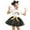 P12 Black, variant on Bainana Little Girls Bubble Skirt Spider Web Print Elastic Waist Layered Tulle Skirt Beautiful Casual Dance Dress With Hair Band Black Size 5-8 Years