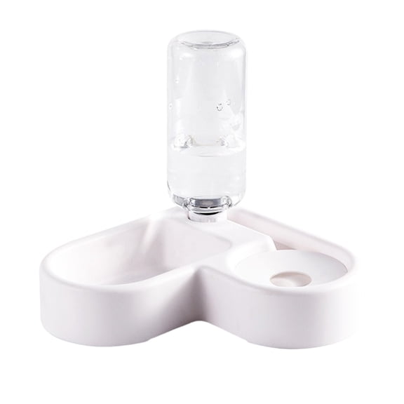 Kraoden Pet Automatic Water Dispenser and Feeder Combo, Large Capacity Double Bowls for Dogs and Cats, Non-Slide Design for Mess-Free Feeding and Hydration, Easy to Clean