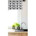 thumbnail image 2 of Ambesonne Cat Valance Pack of 2, Doodle Characters, 42"X12", Black White, 2 of 3