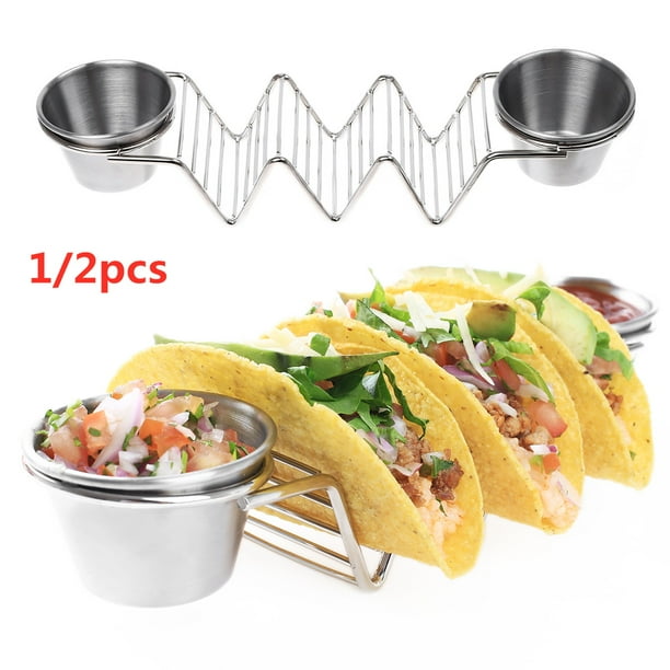 CABINA HOME 1/2Pack Taco Holder Taco Stand Stainless Steel Taco Rack