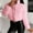 Pink, variant on Cropped Puffer Jacket Women Drawstring Hem Full Zip Stand Collar Bubble Quilted Jackets Puffy Fashion Solid Color Slim Short Down Coat 2025 Winter Streetwear Coats