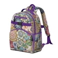 thumbnail image 2 of Boho Bohemia Flower Backpack for School,Cute School Bag,Schoolbag with Adjustable Shoulder Straps & Padded Back,15.25"x11.5"x5.25", 2 of 6
