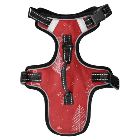 Pet Vest For Walking With Handle Adjustable Reflective Dog Cat Harness Christmas Doodles