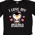 thumbnail image 4 of Inktastic I Love My Mama with Cute Penguin and Hearts Girls Long Sleeve Baby Bodysuit, 4 of 5