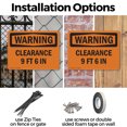 thumbnail image 3 of (2 Pack) Clearance 9 Ft 6 In OSHA Warning Sign 24 Inch X 18 Inch Indoor / Outdoor Rust-Free Aluminum Metal Signs for Workplace, Workshop, and Construction Site, Made in the USA, 3 of 8