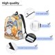 thumbnail image 3 of Disketp Hello Summer Cute Gnome print Canvas Backpack Lightweight Travel Daypack Student Rucksack Laptop Backpack-Small, 3 of 5