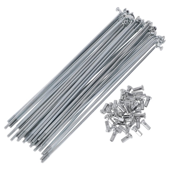Unique Bargains 36 Set 12G Bicycle Spokes 165mm Bike Wheel Spokes 45 Steel Galvanized Silver Tone