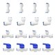 thumbnail image 1 of Beduan Empuje de agua para conectar conexión rápida tubo de 1/4" OD para sistema de ósmosis inversa de agua RO (válvula de bola + T + L + I Combe, paquete de 16), 1 of 1