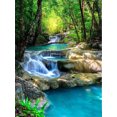 thumbnail image 3 of Pintura personalizada por números DIY, paisaje de montaña y cascada, pintura acrílica sobre lienzo para decoración del hogar, 40 x 50 cm, 3 of 5