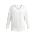 thumbnail image 5 of Time and Tru Women's V-Neck Sweatshirt with Long Sleeves, XS-XXXL, 5 of 5