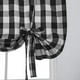 thumbnail image 4 of Granjero Gordo Cortina con cordones y estampado de búfalo de agua en blanco y negro, ajustable y aislante, ideal para ventanas pequeñas, 78 x 140 cm., 4 of 5