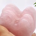 thumbnail image 6 of Natural Rose Quartz Stone Guasha Facial Face Neck Body Gua Sha Board Massager, 6 of 7