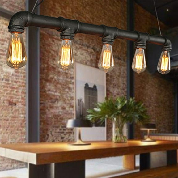 Industrial Steampunk Water Pipe Hanging Lamp Pendant Light Loft Cafe Decoration